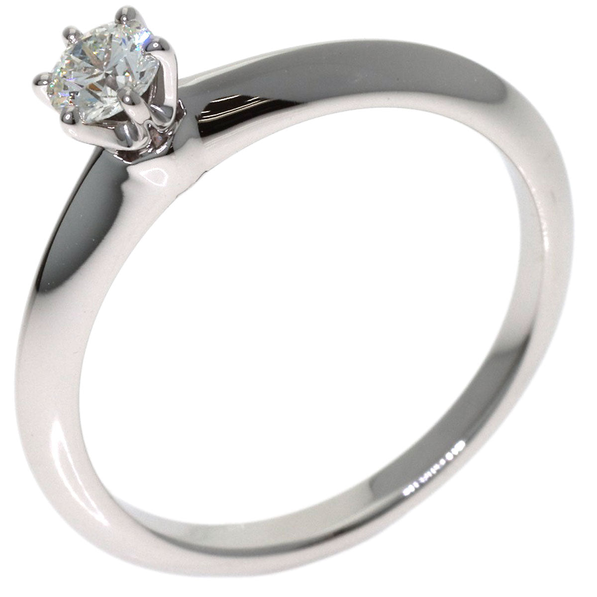 TIFFANY&Co. Solitaire Diamond Ring Platinum PT950 Ladies [Used]