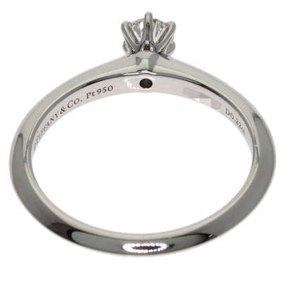 TIFFANY&Co. Solitaire Diamond Ring Platinum PT950 Ladies [Used]