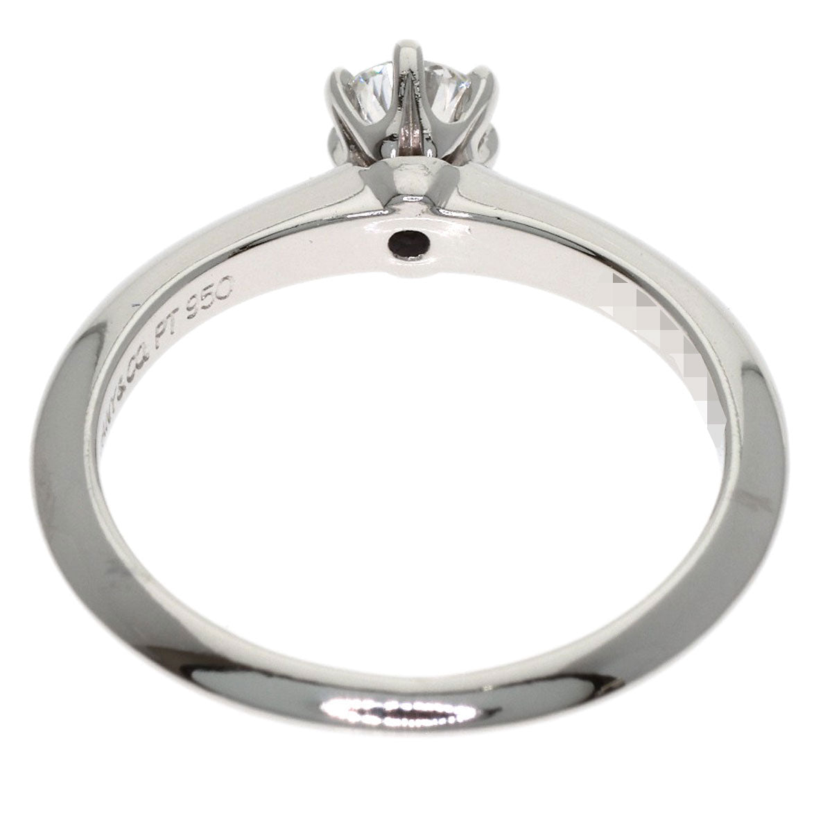 TIFFANY&Co. Solitaire Diamond Ring Platinum PT950 Ladies [Used]