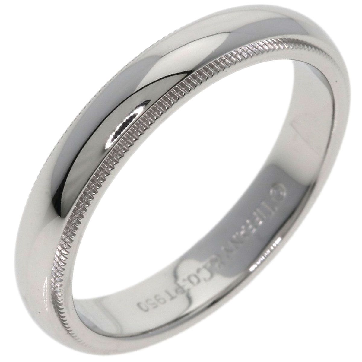 TIFFANY&Co. Milgrain Ring Platinum PT950 Ladies [Used]