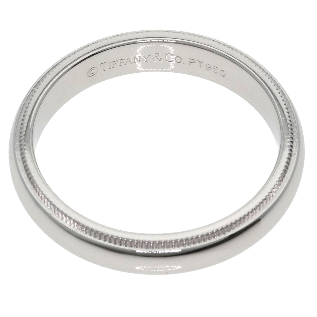 TIFFANY&Co. Milgrain Ring Platinum PT950 Ladies [Used]
