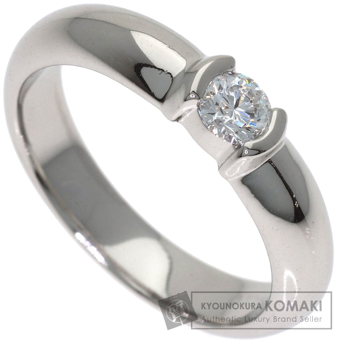 TIFFANY&Co. Dots Solitaire Diamond Ring Platinum PT950 Ladies [Used]