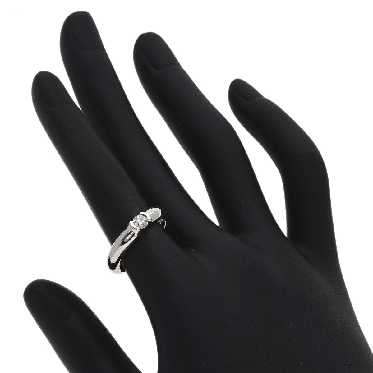 TIFFANY&Co. Dots Solitaire Diamond Ring Platinum PT950 Ladies [Used]