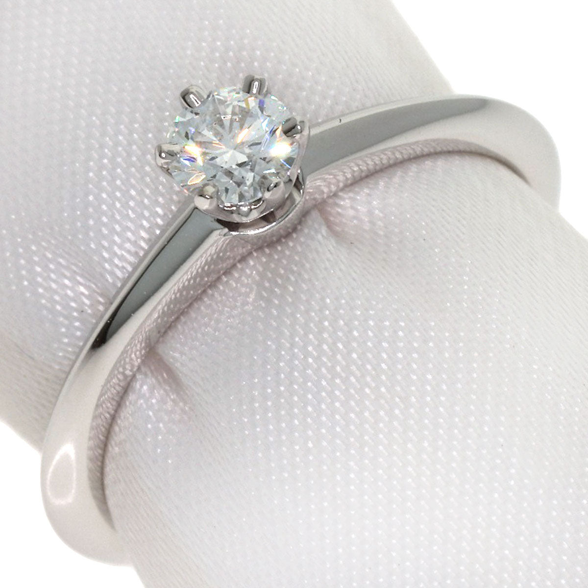 TIFFANY&Co. Solitaire Diamond Ring Platinum PT950 Ladies [Used]