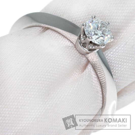 TIFFANY&Co. Solitaire Diamond Knife Edge Ring Platinum PT950 Ladies [Used]