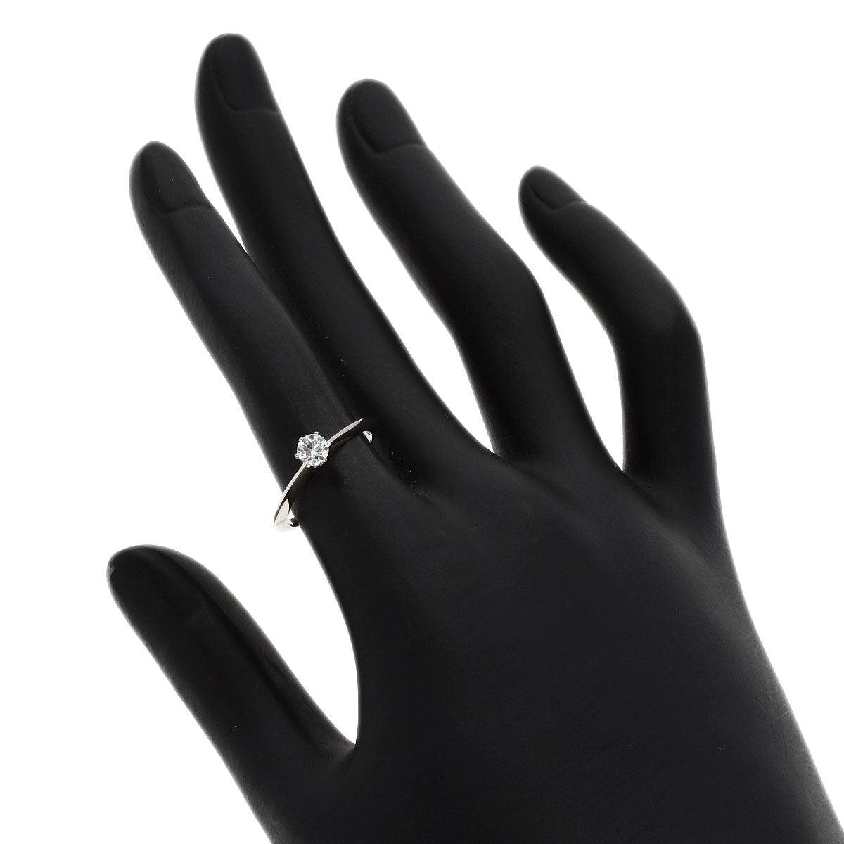 TIFFANY&Co. Solitaire Diamond Knife Edge Ring Platinum PT950 Ladies [Used]