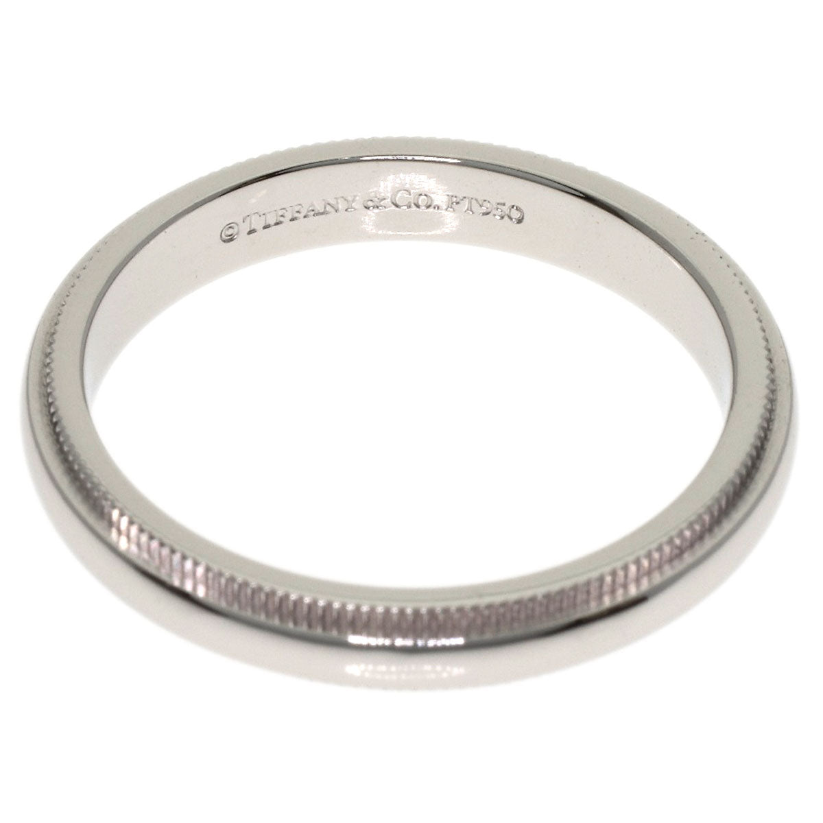 TIFFANY&Co. Milgrain Ring Platinum PT950 Ladies [Used]