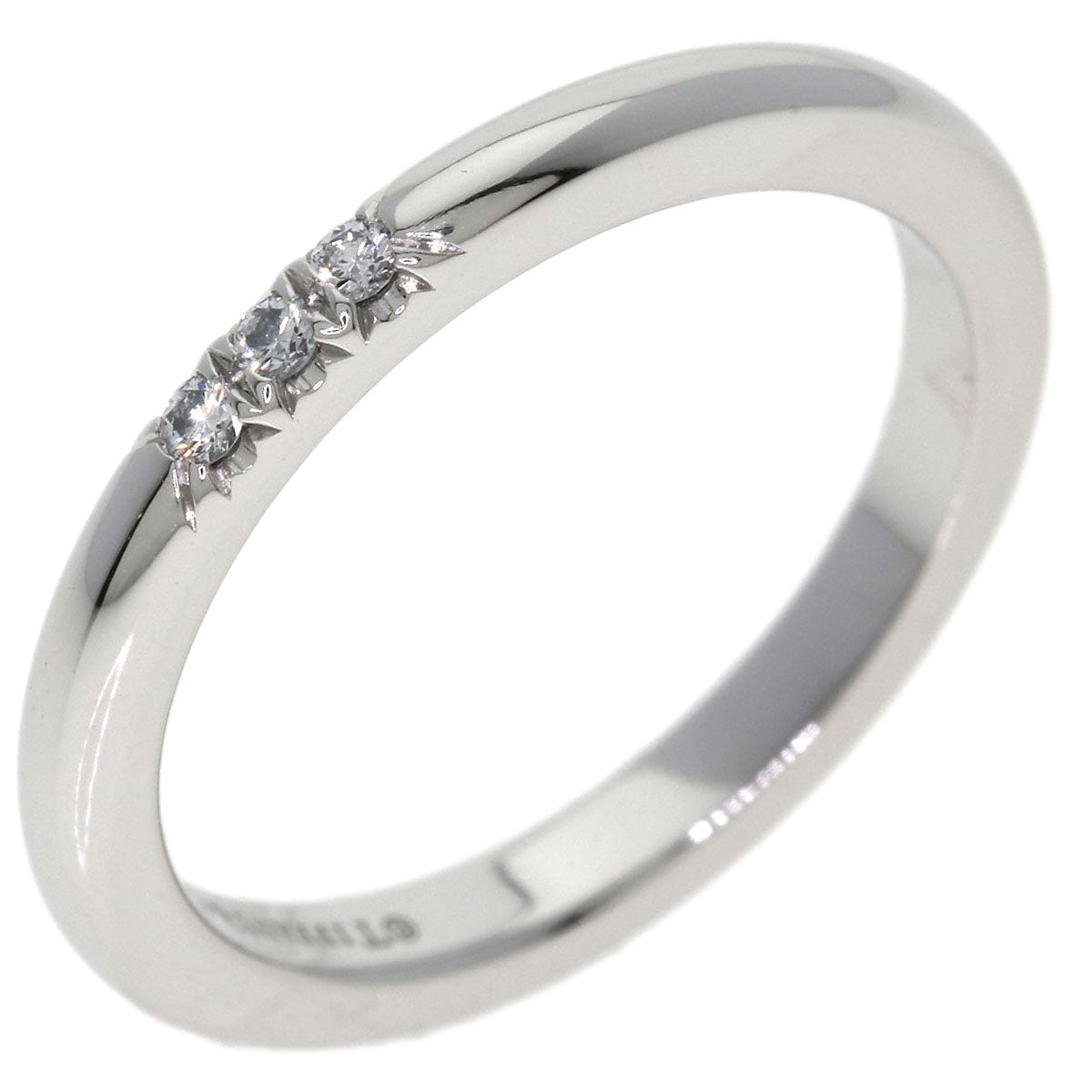 TIFFANY&Co. Forever 3P Diamond Ring Platinum PT950 Ladies [Used]