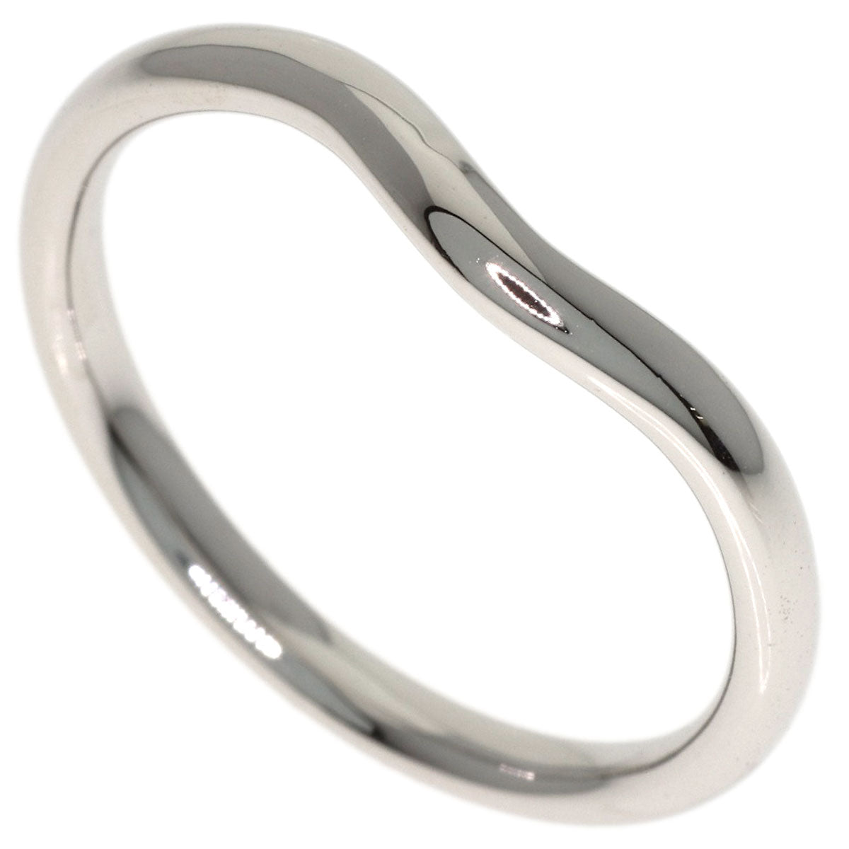 TIFFANY&Co. Curved band Ring Platinum PT950 Ladies [Used]