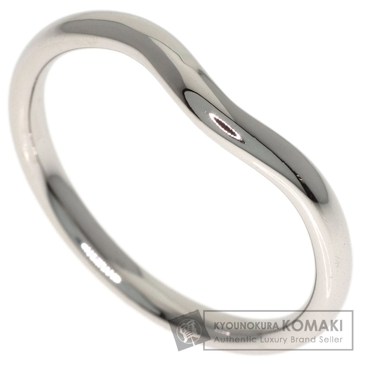 TIFFANY&Co. Curved band Ring Platinum PT950 Ladies [Used]