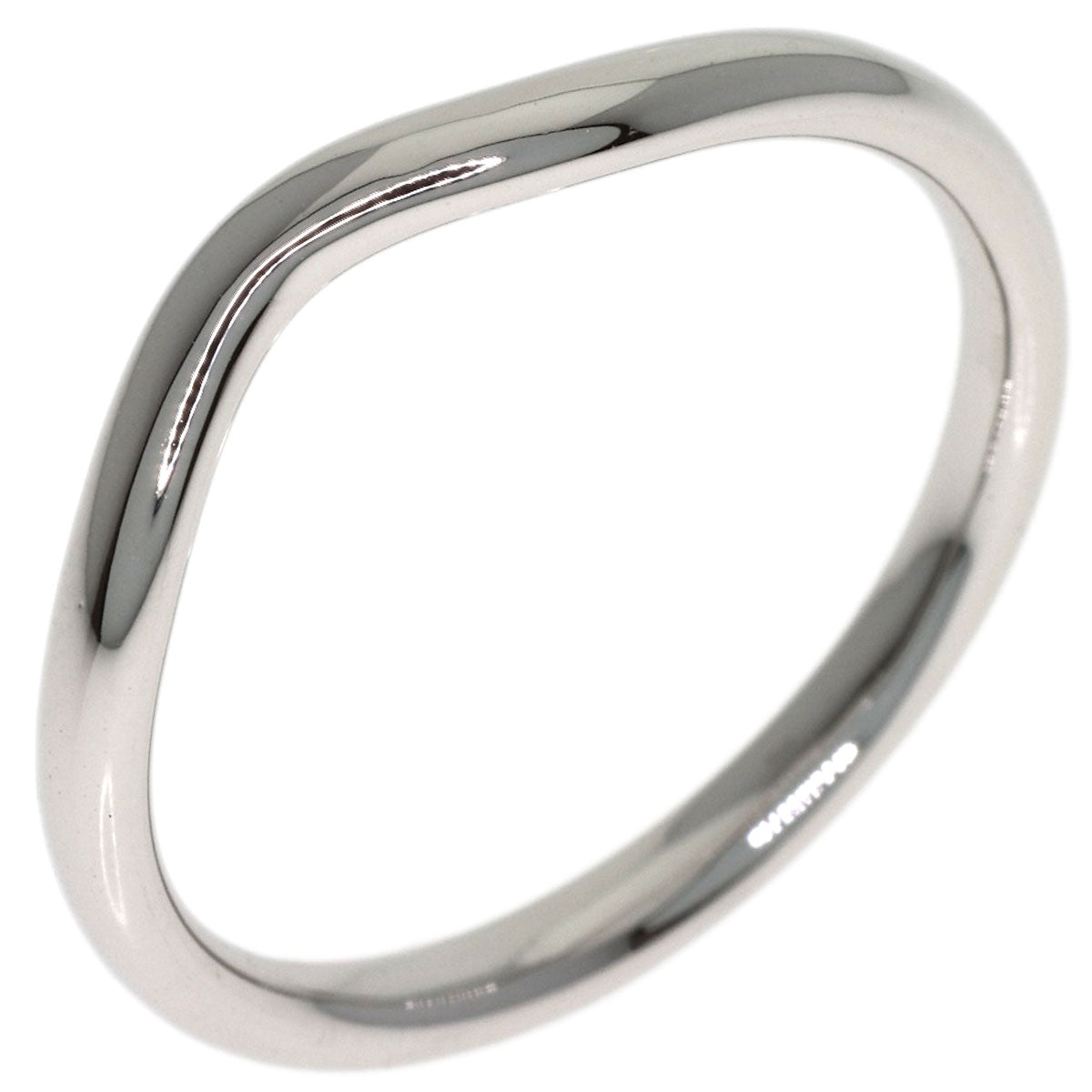 TIFFANY&Co. Curved band Ring Platinum PT950 Ladies [Used]