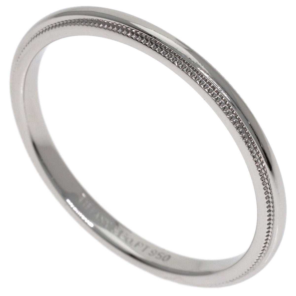 TIFFANY&Co. Milgrain Ring Platinum PT950 Ladies [Used]