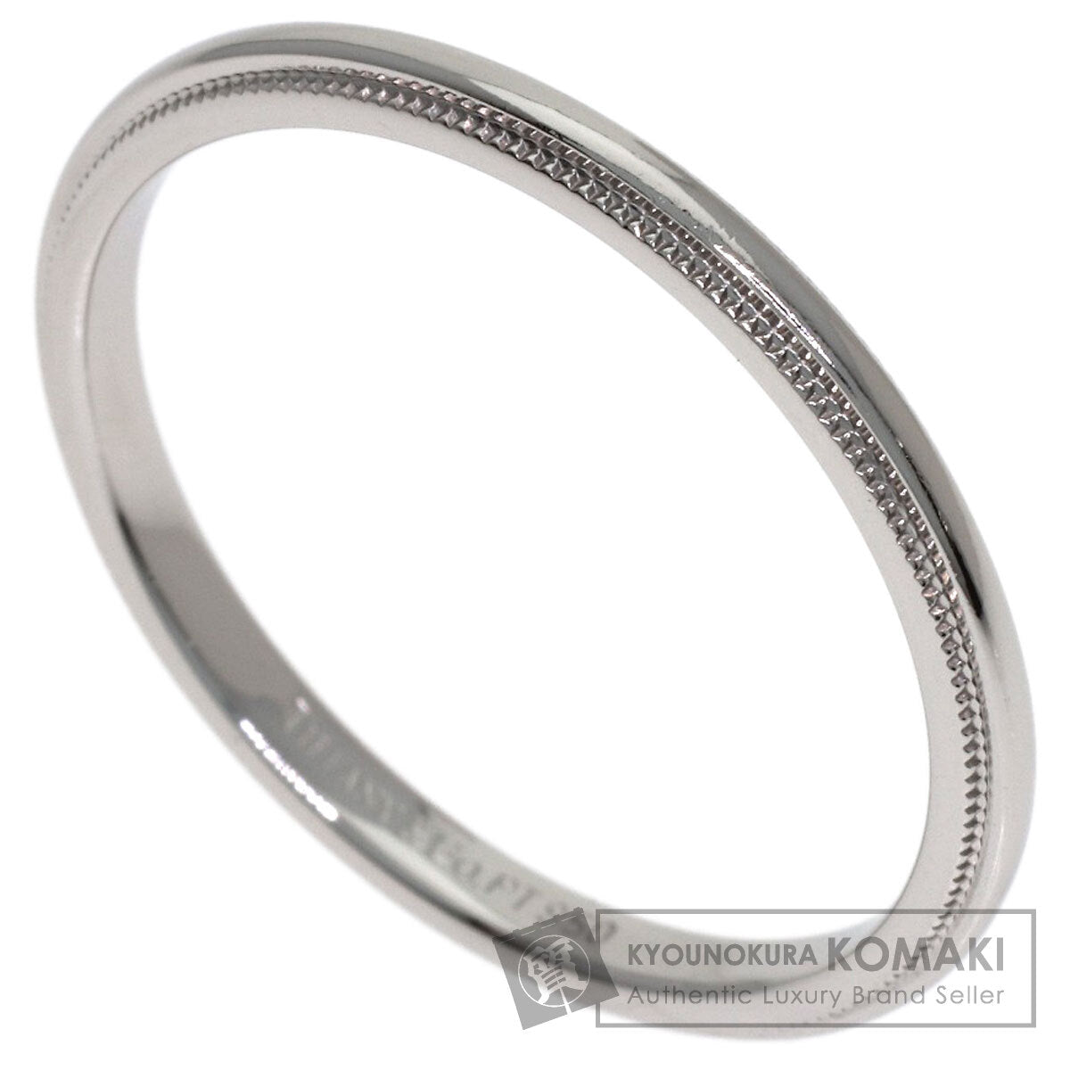 TIFFANY&Co. Milgrain Ring Platinum PT950 Ladies [Used]