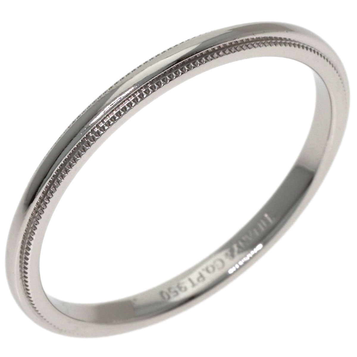 TIFFANY&Co. Milgrain Ring Platinum PT950 Ladies [Used]