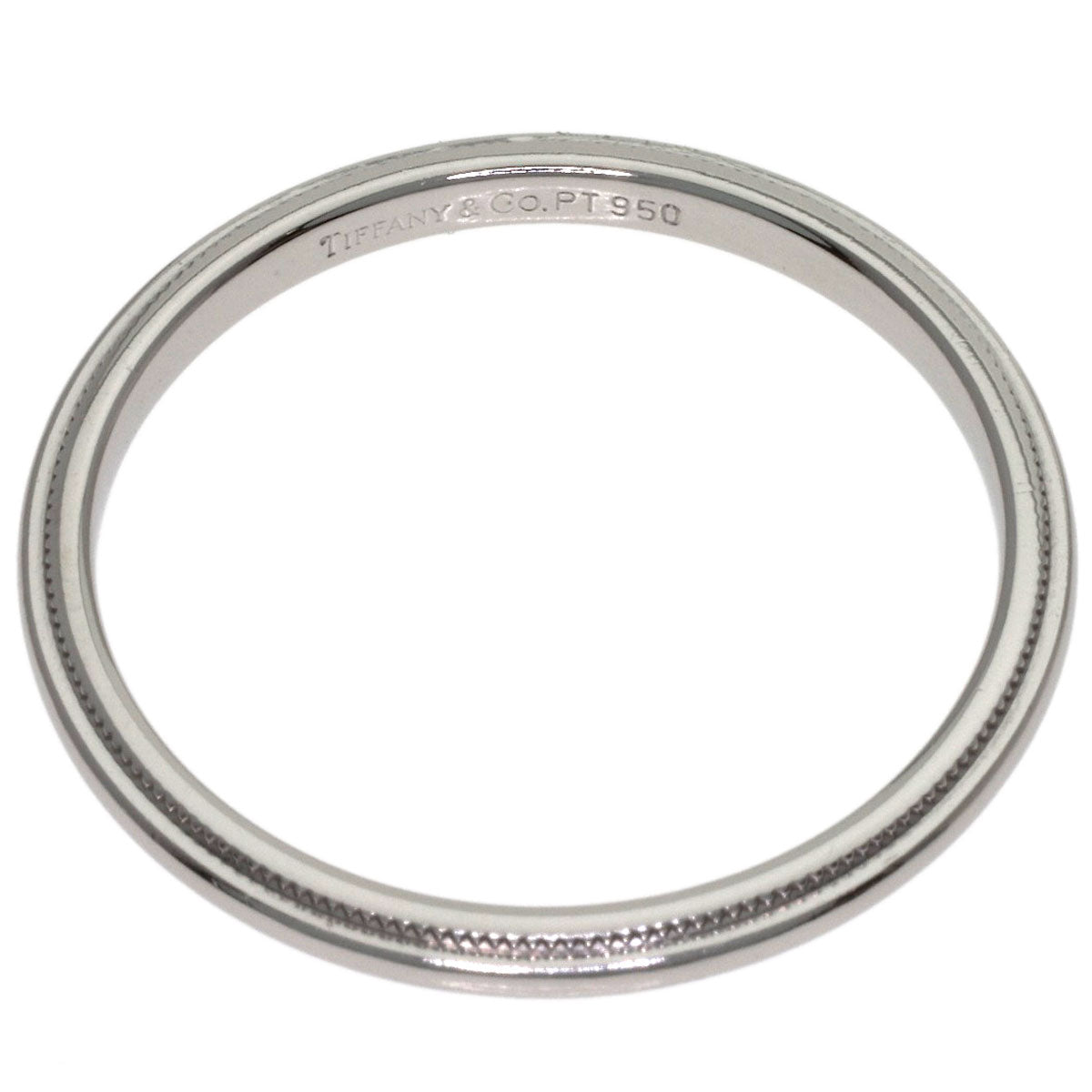 TIFFANY&Co. Milgrain Ring Platinum PT950 Ladies [Used]