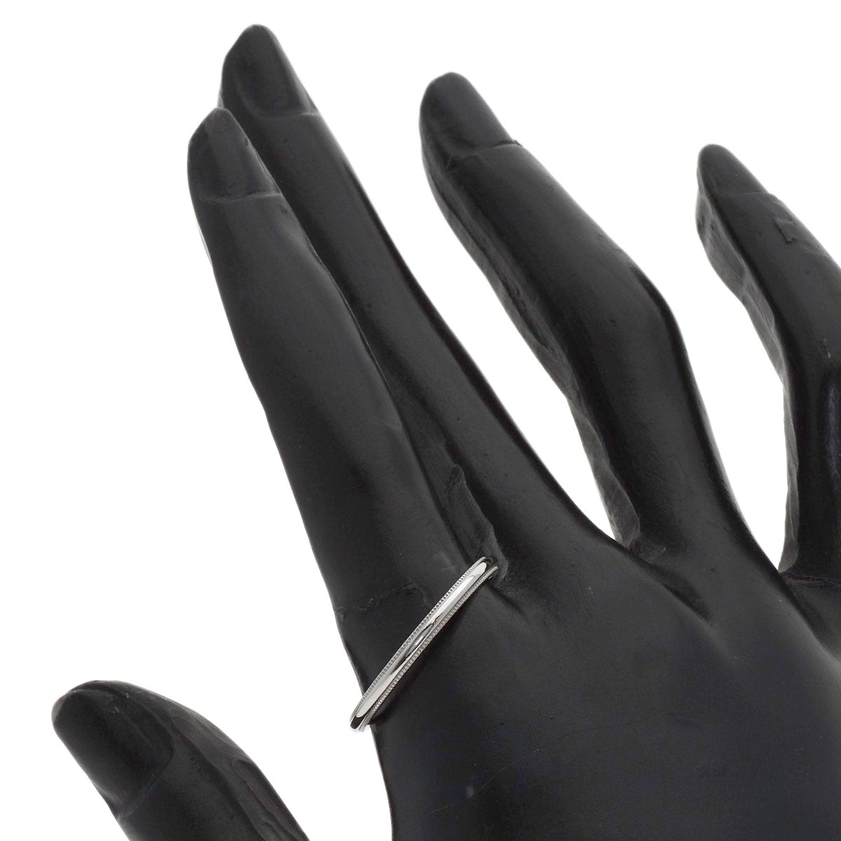 TIFFANY&Co. Milgrain Ring Platinum PT950 Ladies [Used]