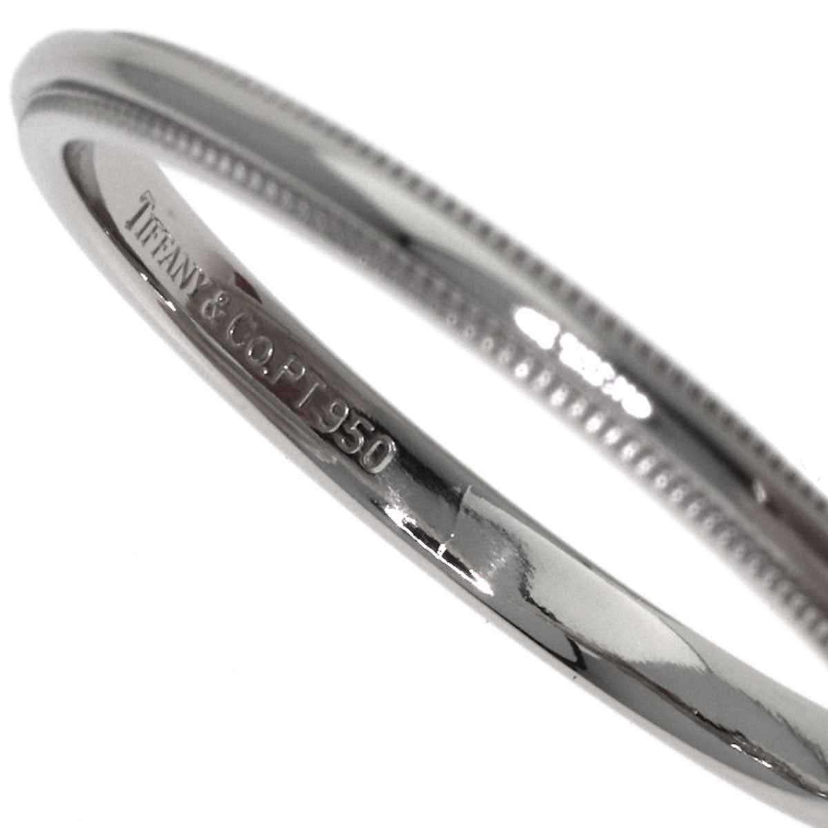 TIFFANY&Co. Milgrain Ring Platinum PT950 Ladies [Used]