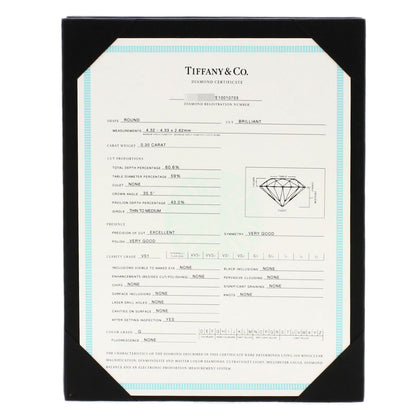 TIFFANY&Co. Solitaire Diamond G-VS1-VG Ring Platinum PT950 Ladies [Used]