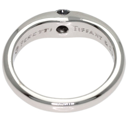 TIFFANY&Co. Curved Band 1P Diamond Ring Platinum PT950 Ladies [Used]