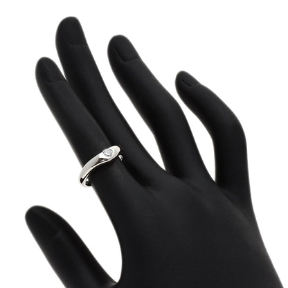 TIFFANY&Co. Curved Band 1P Diamond Ring Platinum PT950 Ladies [Used]