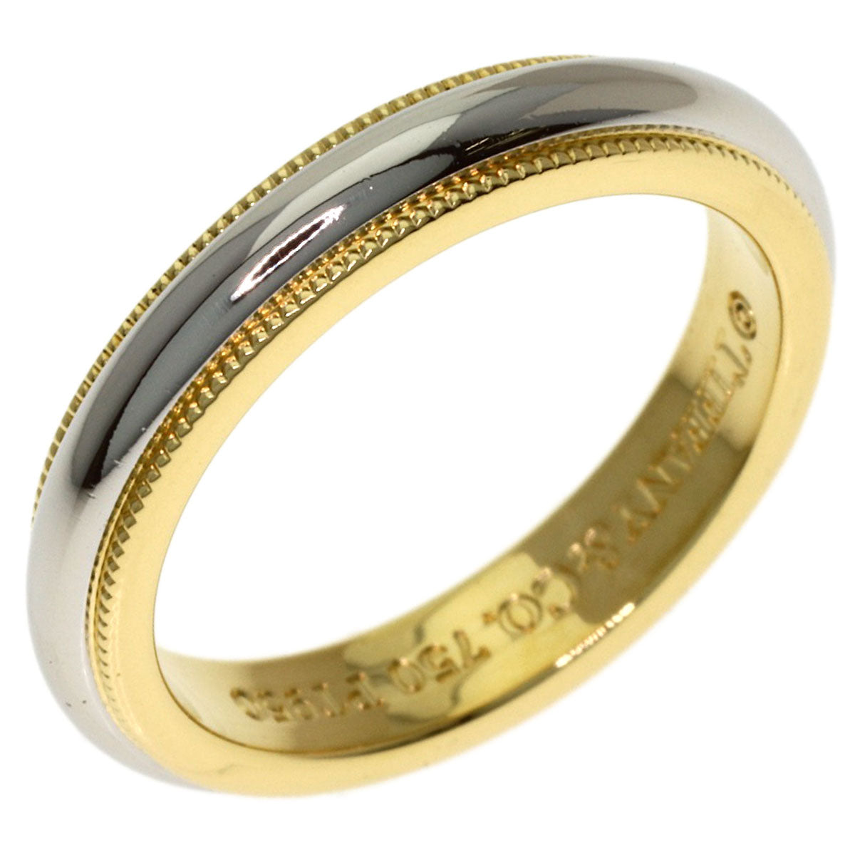 TIFFANY&Co. Milgrain Ring Platinum PT950 18K Yellow GoldLadies [Used]