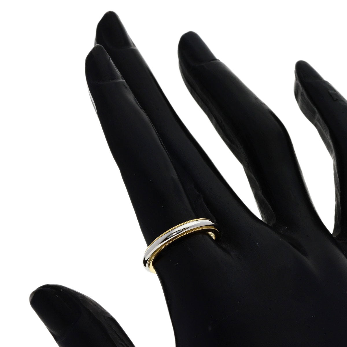 TIFFANY&Co. Milgrain Ring K18 Yellow Gold PT950Ladies [Used]