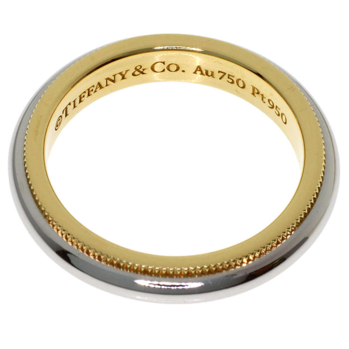 TIFFANY&Co. Milgrain Ring Platinum PT950 18K Yellow GoldLadies [Used]
