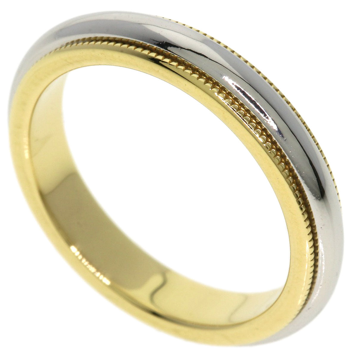 TIFFANY&Co. Milgrain Ring K18 Yellow Gold PT950Ladies [Used]