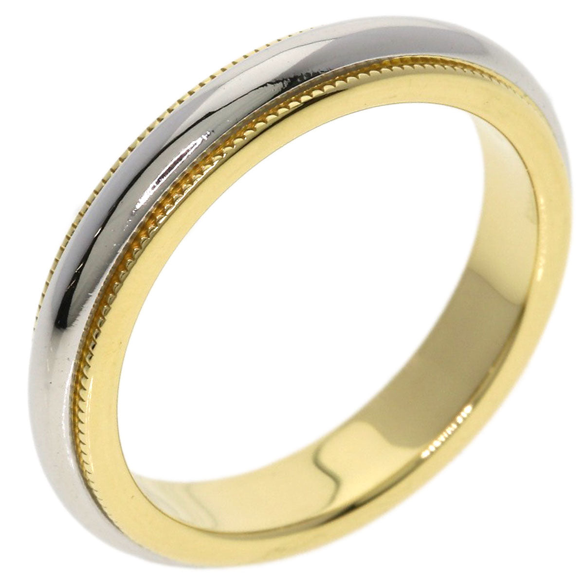 TIFFANY&Co. Milgrain Ring K18 Yellow Gold PT950Ladies [Used]