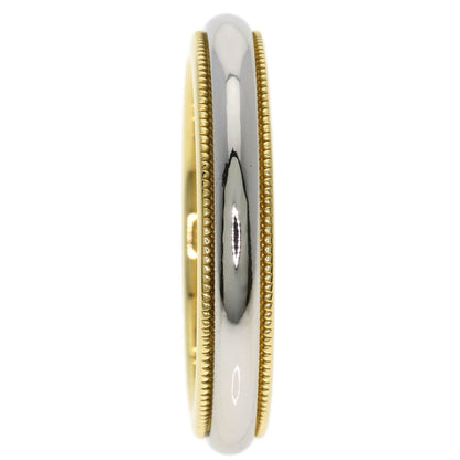 TIFFANY&Co. Milgrain Ring K18 Yellow Gold PT950Ladies [Used]