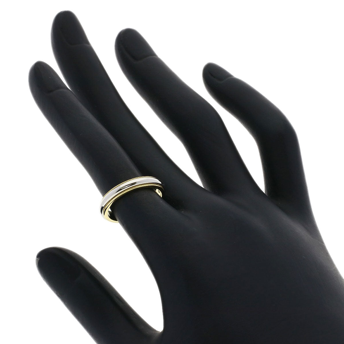 TIFFANY&Co. Milgrain Ring K18 Yellow Gold PT950Ladies [Used]