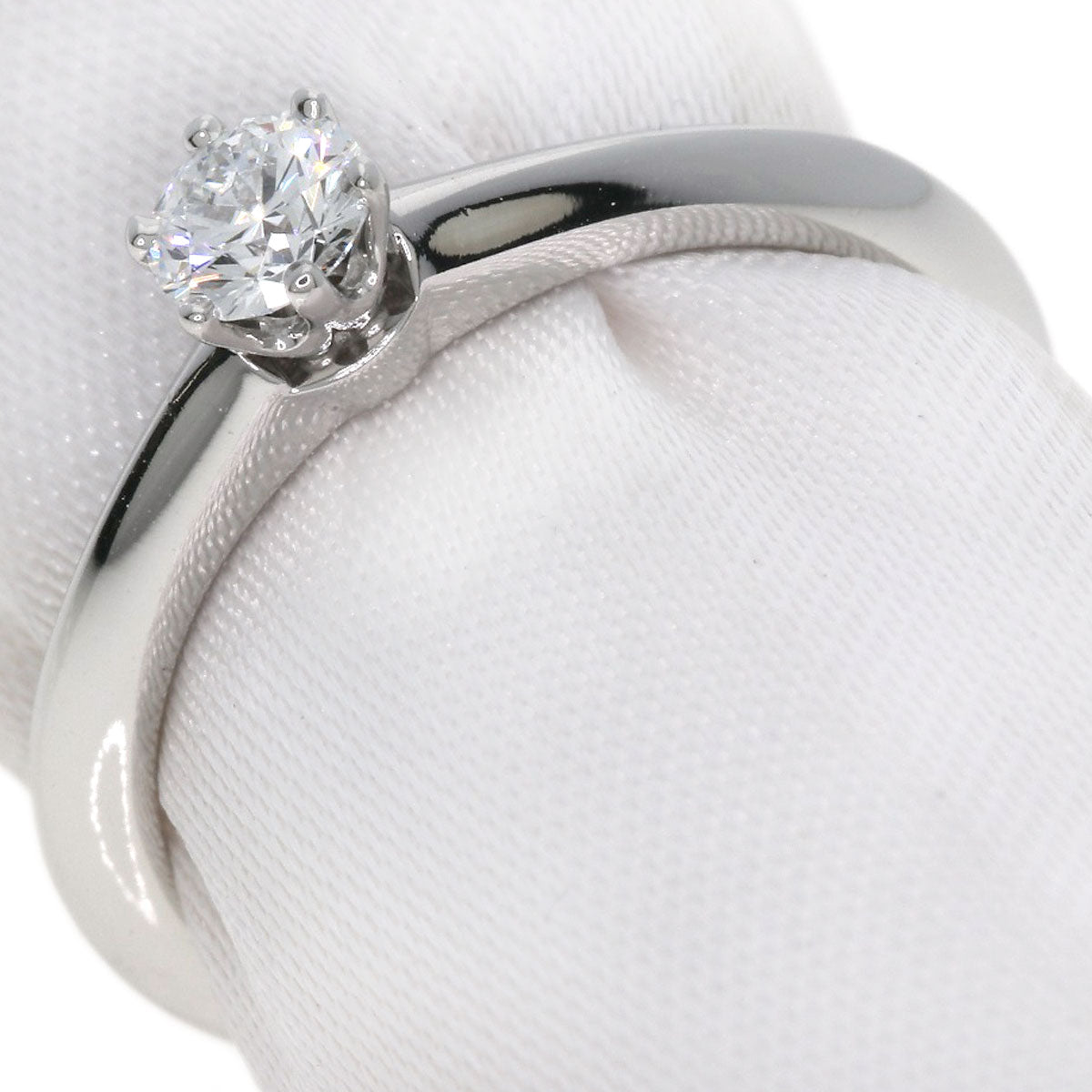 TIFFANY&Co. Solitaire Diamond Ring Platinum PT950 Ladies [Used]