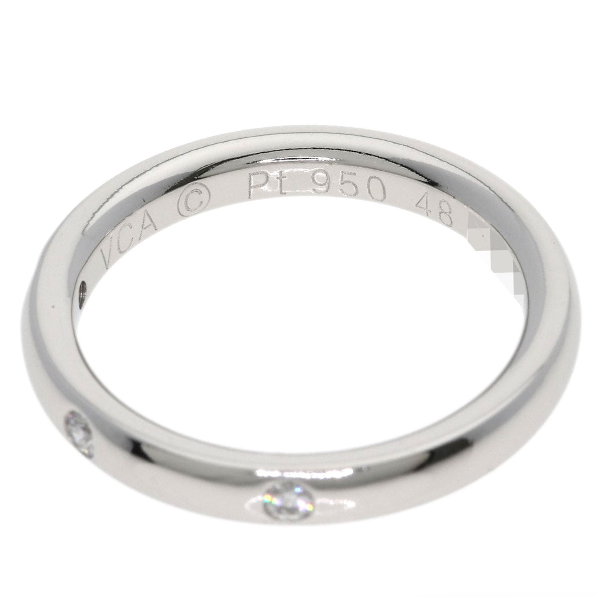 Van Cleef & Arpels Tendrement Etoile 3P Diamond #48 Ring Platinum PT950 Ladies [Used]