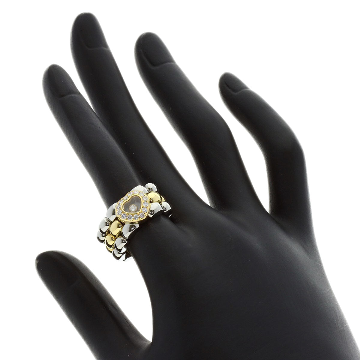 Chopard Happy diamond Ring K18 Yellow Gold Stainless SteelLadies [Used]