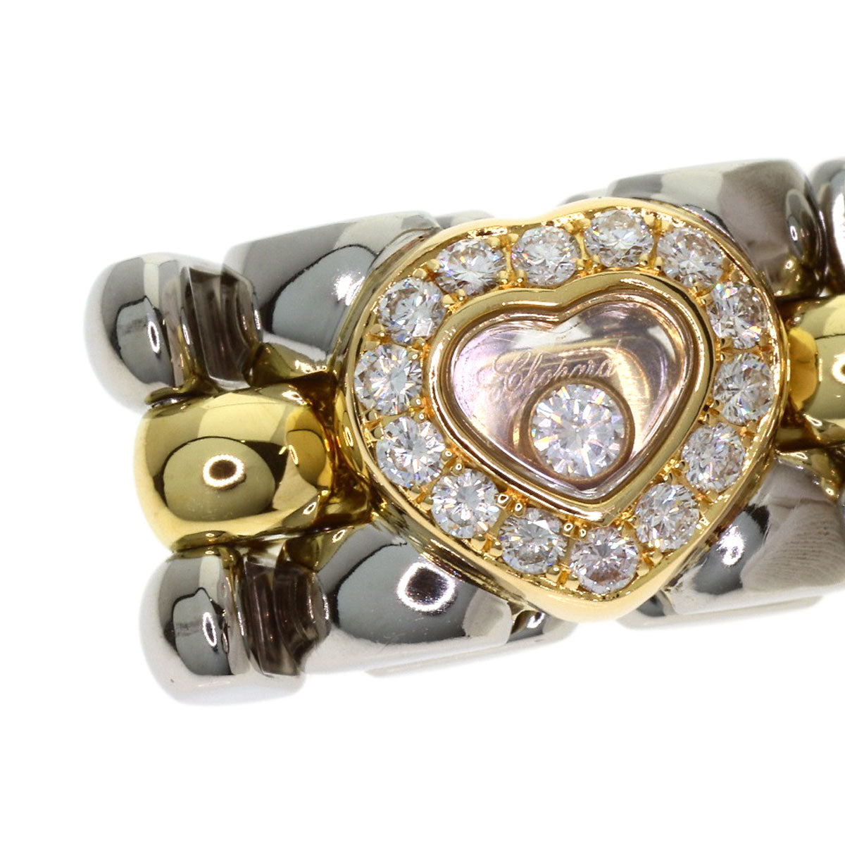 Chopard Happy diamond Ring K18 Yellow Gold Stainless SteelLadies [Used]