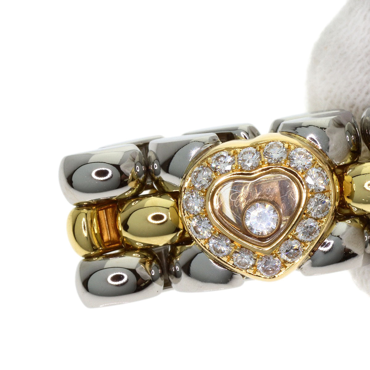Chopard Happy diamond Ring K18 Yellow Gold Stainless SteelLadies [Used]