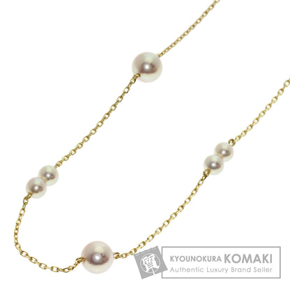 MIKIMOTO Station Pearl Pearl Necklace K14 Yellow Gold Ladies [Used]