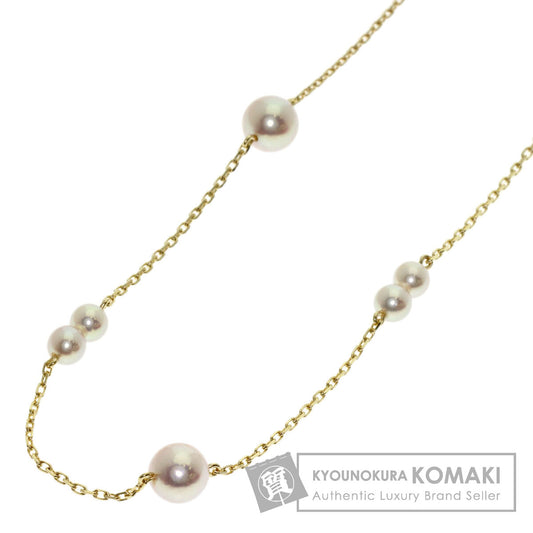MIKIMOTO Station Pearl Pearl Necklace K14 Yellow Gold Ladies [Used]