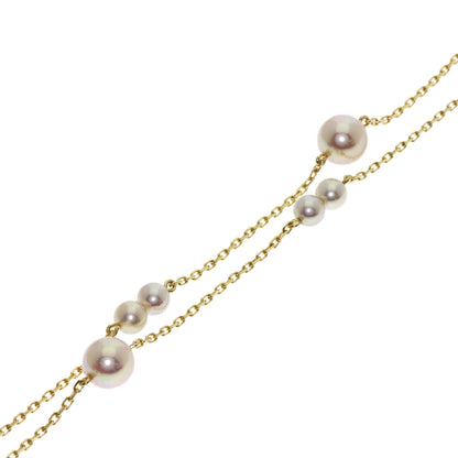 MIKIMOTO Station Pearl Pearl Necklace K14 Yellow Gold Ladies [Used]