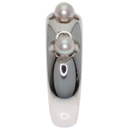 MIKIMOTO 3P Pearl Pearl Ring K18 White Gold Ladies [Used]