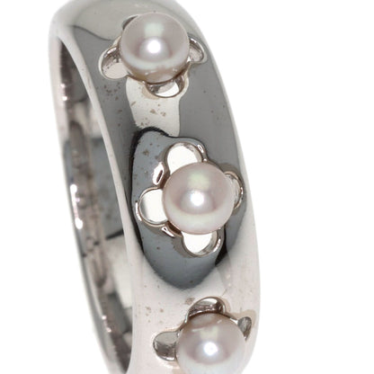 MIKIMOTO 3P Pearl Pearl Ring K18 White Gold Ladies [Used]