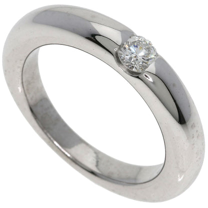 CARTIER Ellipse Diamond #53 Ring K18 White Gold Ladies [Used]