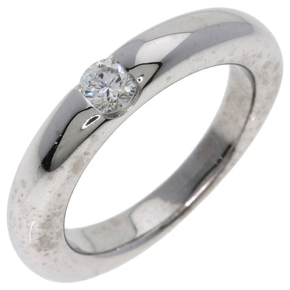 CARTIER Ellipse Diamond #53 Ring K18 White Gold Ladies [Used]