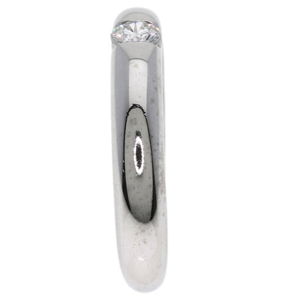 CARTIER Ellipse Diamond #53 Ring K18 White Gold Ladies [Used]