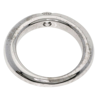 CARTIER Ellipse Diamond #53 Ring K18 White Gold Ladies [Used]