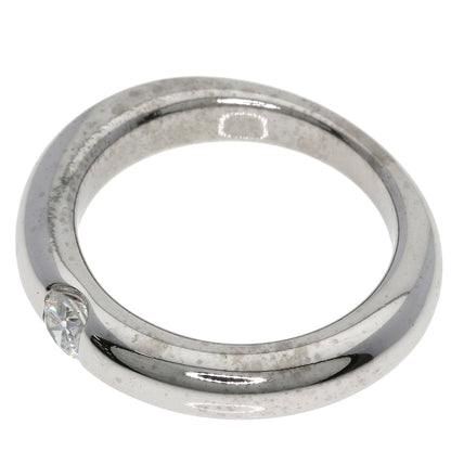CARTIER Ellipse Diamond #53 Ring K18 White Gold Ladies [Used]