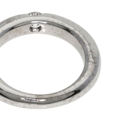 CARTIER Ellipse Diamond #53 Ring K18 White Gold Ladies [Used]