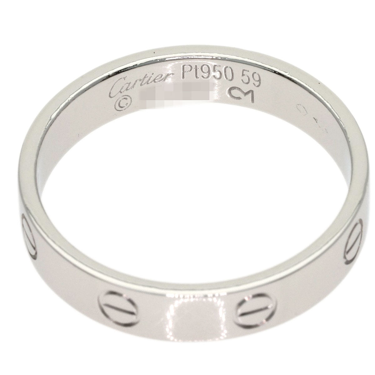 CARTIER Mini love ring #59 Ring Platinum PT950 Ladies [Used]