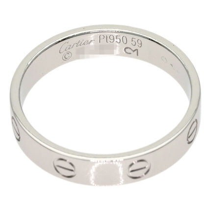 CARTIER Mini love ring #59 Ring Platinum PT950 Ladies [Used]