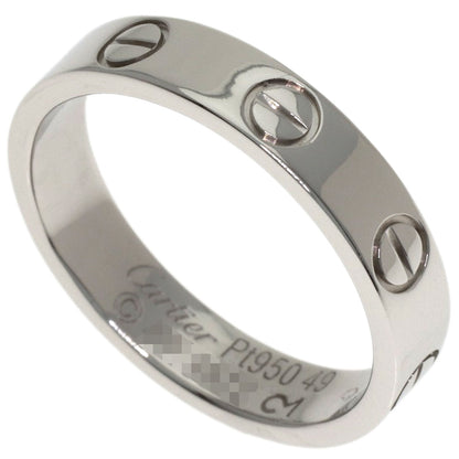CARTIER mini love ring #49 Ring Platinum PT950 Ladies [Used]